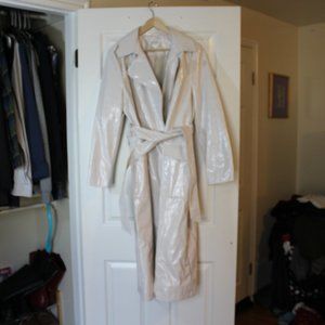 Topshop White Trench Coat Size 14